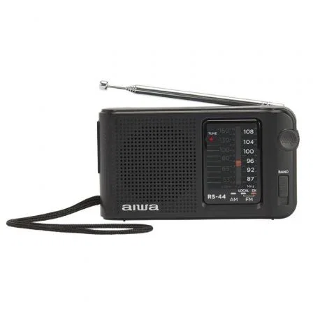 Aiwa RS-44 Radio Portátil de Bolsillo AM/FM Estéreo Negra + Auriculares Aiwa RS-44 Radio Portátil de Bolsillo AM/FM Estéreo Negra + Auriculares